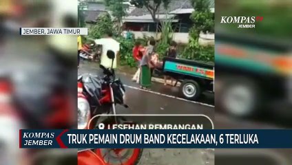 Truk Angkut Pemain Drum Band Kecelakaan, 6 Orang Terluka