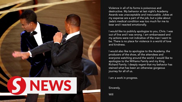 Will Smith apologizes to Chris Rock for Oscars slap