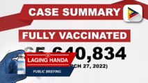 DOH: Umabot na sa 65,640,834 ang kabuuang bilang ng mga fully vaccinated