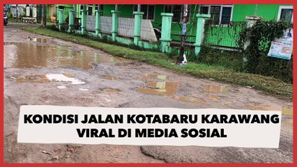 Kondisi Jalan di Kotabaru, Karawang Viral di Media Sosial, Publik: Kalau Ada Kecelakaan Baru deh Dibenerin