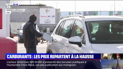 Descargar video: Carburants: à trois jours de la remise de 18 centimes par litre, les prix repartent à la hausse