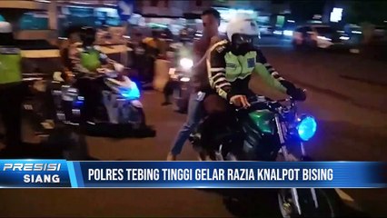 Polres Tebing Tinggi Amankan 109 Unit Knalpot Brong
