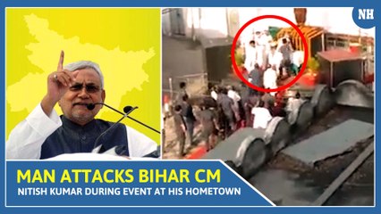 Man attacks Bihar CM Nitish Kumar during event at his hometown, held | VIDEO