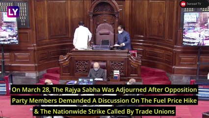 Rajya Sabha: Opposition MPs Demand Discussions On Fuel Price Rise, VP Adjourns House For The Day