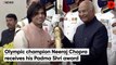 Olympic champion Neeraj Chopra receives his Padma Shri award