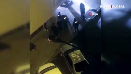 Kahramanmaraş'ta tüfekli şahsa bekçiden tekmeli müdahale kamerada