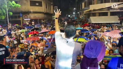 Isko Moreno gets drenched in high-energy Cagayan de Oro rally