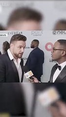 Liam Payne reacts to Will Smith hitting Chris Rock on stage at the Oscars