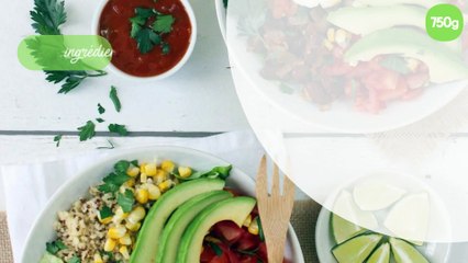 Bol de tacos mexicains destructurés