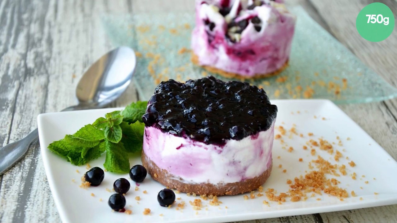 Cheesecake aux myrtilles et spéculoos