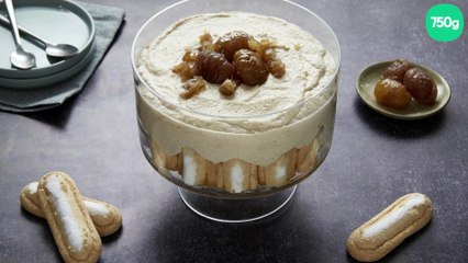 Trifle à la crème de marrons et marrons glacés