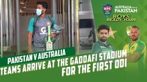 Teams Arrive at the Gaddafi Stadium for the First ODI | PCB | MM2T