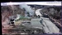 Ukrainian military release footage showing crossing point being shelled