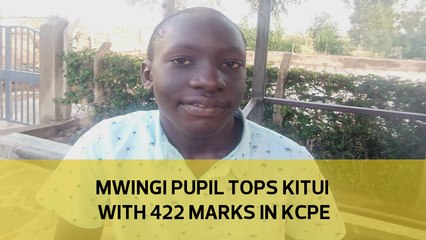 Mwingi student tops Eastern with 422 marks in KCPE