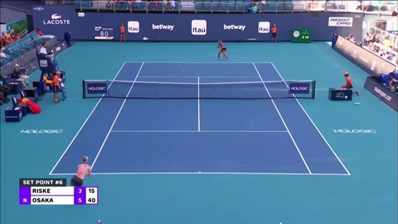 Highlights: osaka gewinnt locker gegen riske