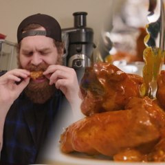 Harley Morenstein Eats Finger-Licking BBQ Wings