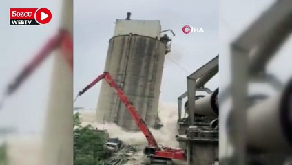 Tayvan’da çimento kulesi çöktü