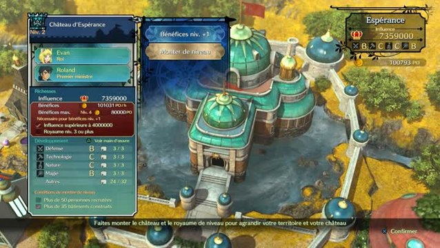 Ni No Kuni II : Revenant Kingdom - Mode Royaume : La partie gestion
