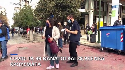 Ελλάδα - Covid-19: 28.933 νέα κρούσματα, 49 θάνατοι