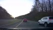 Bad Lane Change Puts Driver in the Ditch