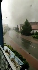 Tornado captured on camera in Czech village Lužice
