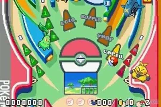 Pokémon Pinball : Rubis & Saphir : Capture d'un Psykokwak sauvage.