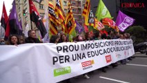 La protesta de los docentes contra políticas educativas de Cambray