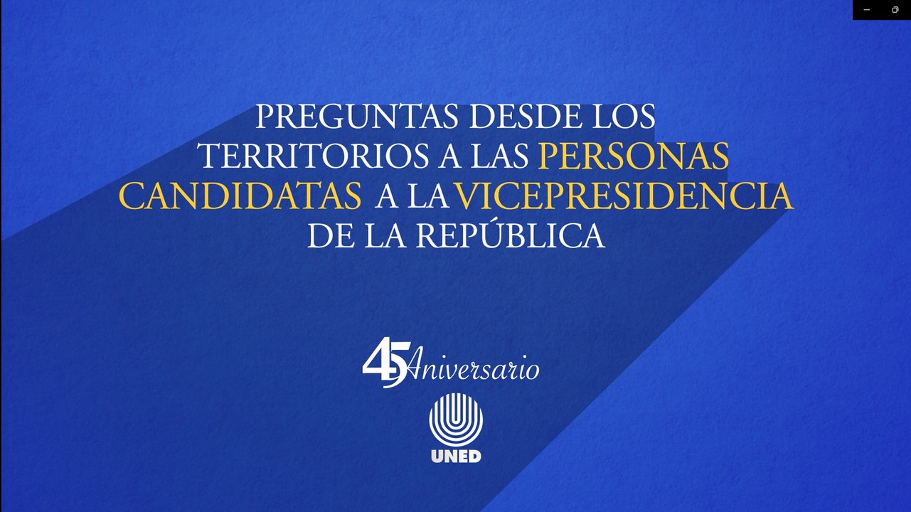 Preguntas desde los territorios a las personas candidatas a la Vicepresidencia de la República