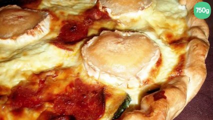Quiche courgette, chèvre et chorizo