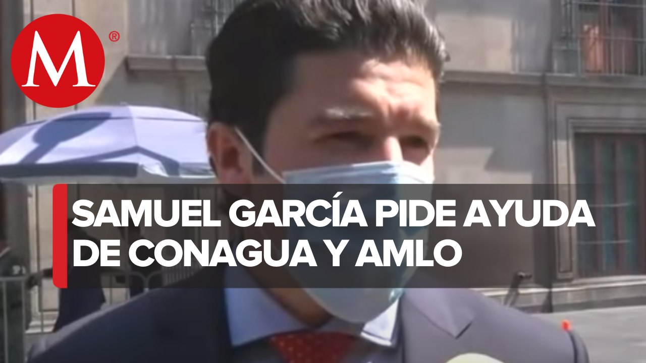 Llega Samuel García a Palacio Nacional para reunirse con AMLO