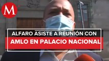 Llega Enrique Alfaro a Palacio Nacional para reunión con AMLO