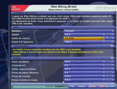 L'Entraîneur 5 : Saison 04/05 : Petit extrait de jeu