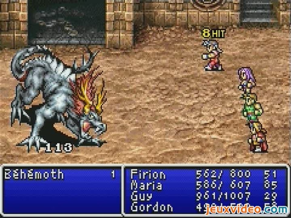 Final Fantasy I & II : Dawn of Souls : Le Béhémoth du colisée