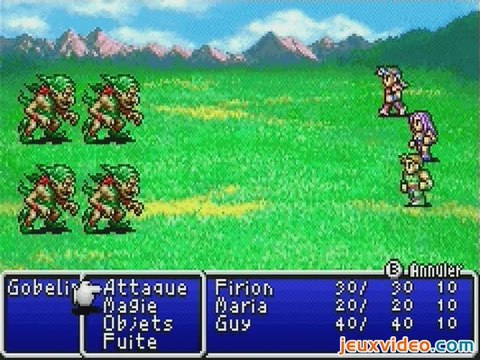 Final Fantasy I & II : Dawn of Souls : L'armée rebelle