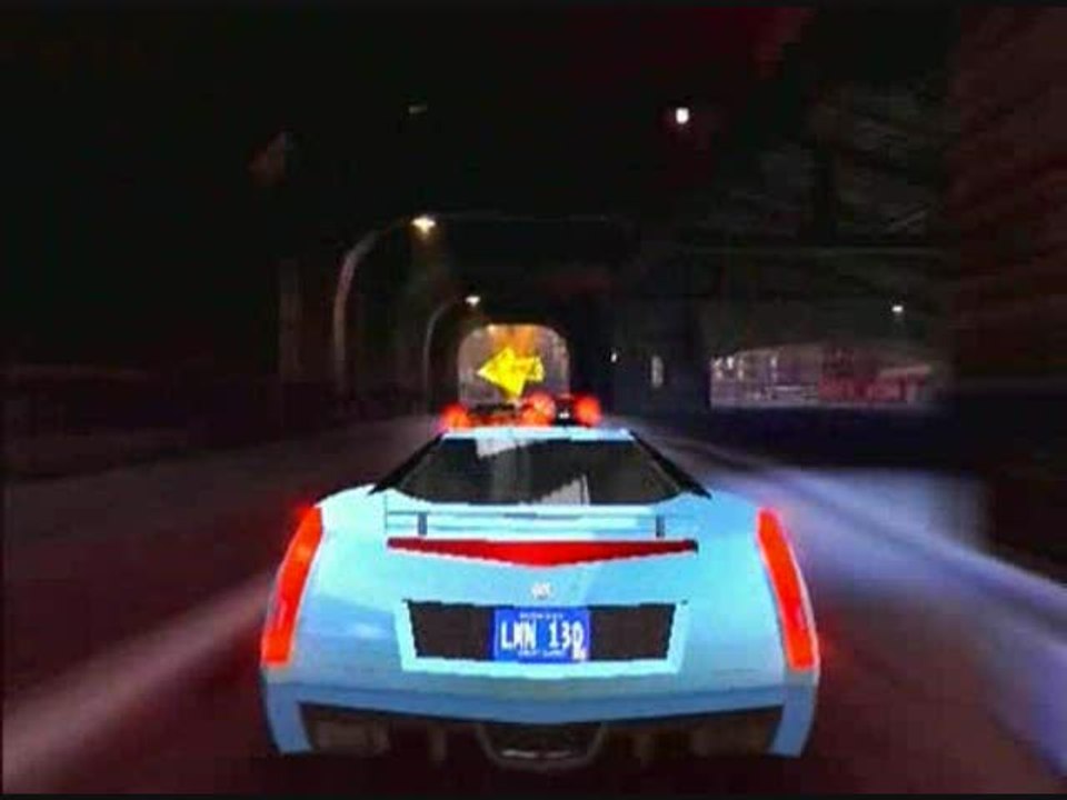 Midnight Club 3 : Dub Edition : Voiture turquoise et nuit violette
