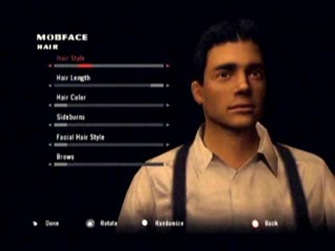 Le Parrain : Editer son personnage