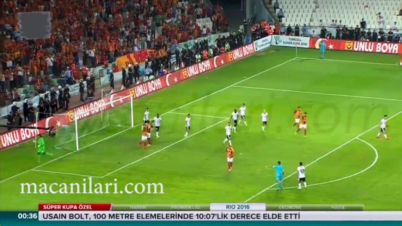 Galatasaray 1-1 Beşiktaş (Pen. 3-0) [HD] 13.08.2016 - 2016 Turkish Super Cup Final Match