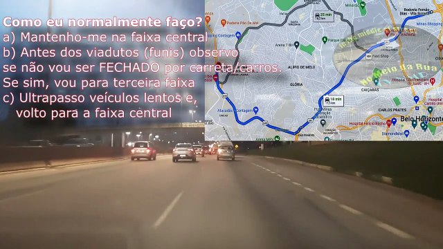 ANEL RODOVIÁRIO de BH: Como evitar certos perigos e ciladas. Melhor faixa para dirigir e atenção nos funis (viadutos)