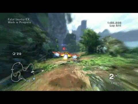 Fatal Inertia EX : Gameplay : raccourci entre les arbres