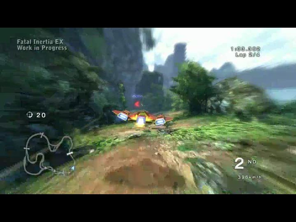 Fatal Inertia EX : Gameplay : raccourci entre les arbres