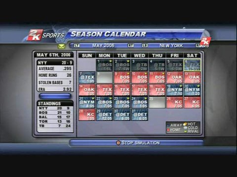 Major League Baseball 2K6 : Gérez une équipe