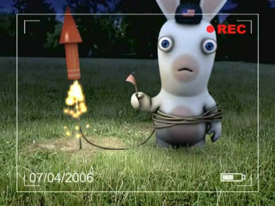Rayman contre les Lapins Crétins : Lapins : feu...