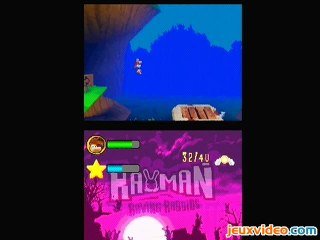 Rayman contre les Lapins Crétins : Position à l'horizontale