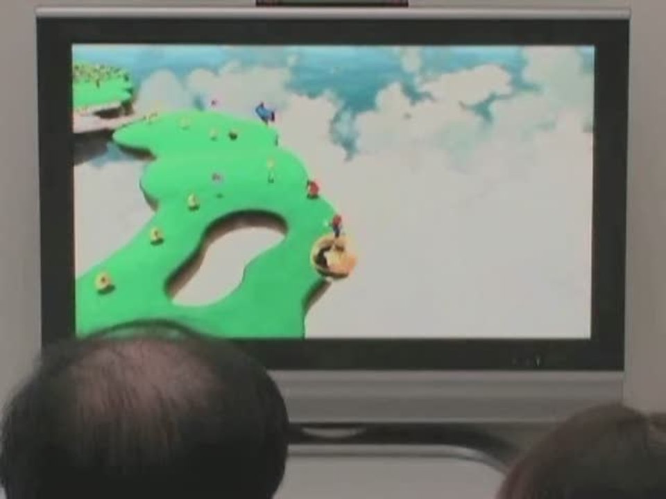 Super Mario Galaxy : Papy et sa petite fille jouent à Super Mario Galaxy