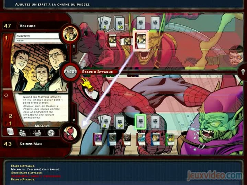 Marvel Trading Card Game : Pas de carte, pas d'attaque