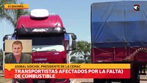 Transportistas afectados por la falta de combustible