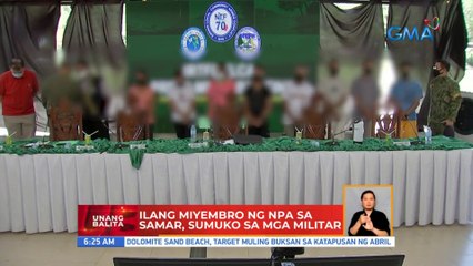 Ilang miyembro ng NPA sa Samar, sumuko sa mga militar | UB