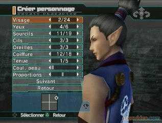 Phantasy Star Universe : L'Ambition des Illuminus : Création de personnage