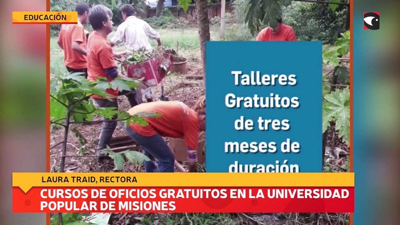 Cursos de oficios gratuitos en la Universidad Popular de Misiones