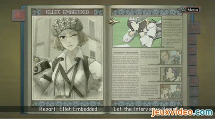 Valkyria Chronicles : Les menus
